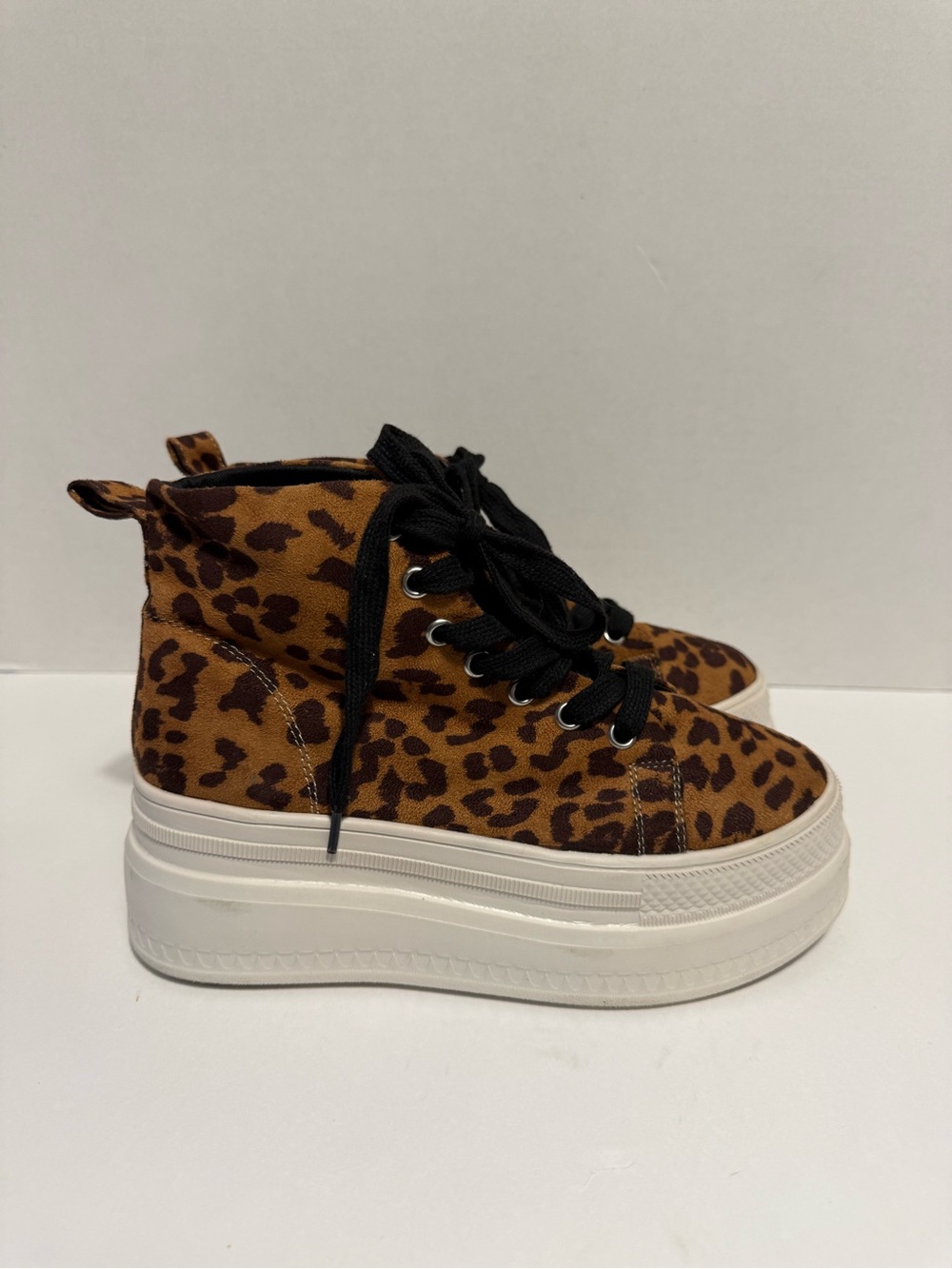 Steve Madden fabric cougar platform high top sneakers ladies 5